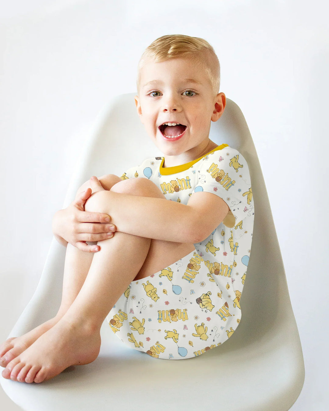 Mama & Mini Honey Bear Bamboo Two Piece Short Sleeve Shorts Pajama Set