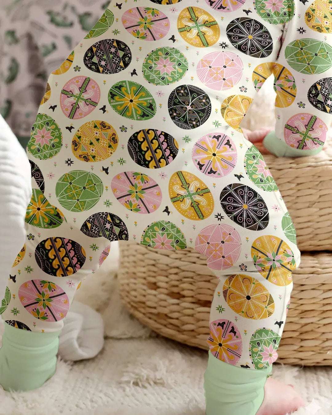 Pysanky Eggs Family Matching Bamboo Convertible Zippy