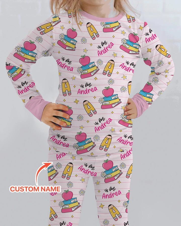 Zweiteiliges Langarm-Pyjama-Set mit Sommerfrüchten