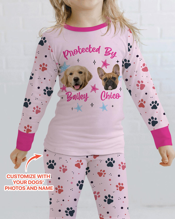 Cute Pet Photo Bamboo Two Piece Long Sleeve Pajama Set