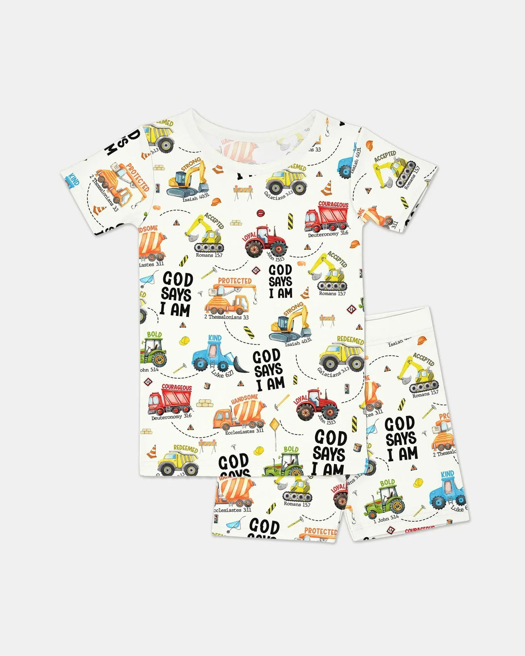 Zweiteiliges Pyjama-Set mit kurzen Ärmeln und Shorts im Sommer-Design
