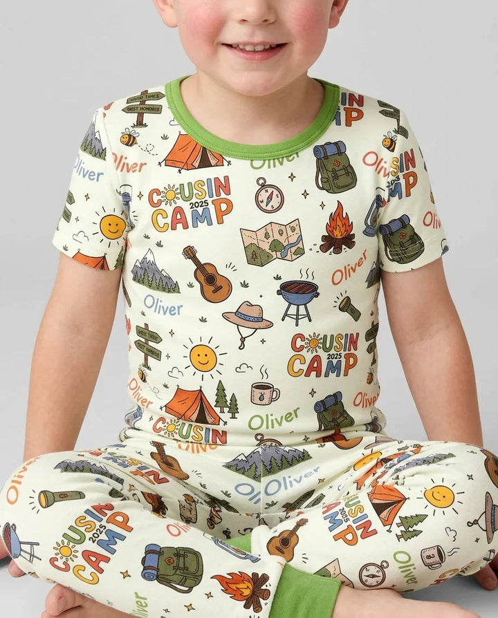 Zweiteiliges, kurzärmliges Pyjama-Set mit Marienkäfern