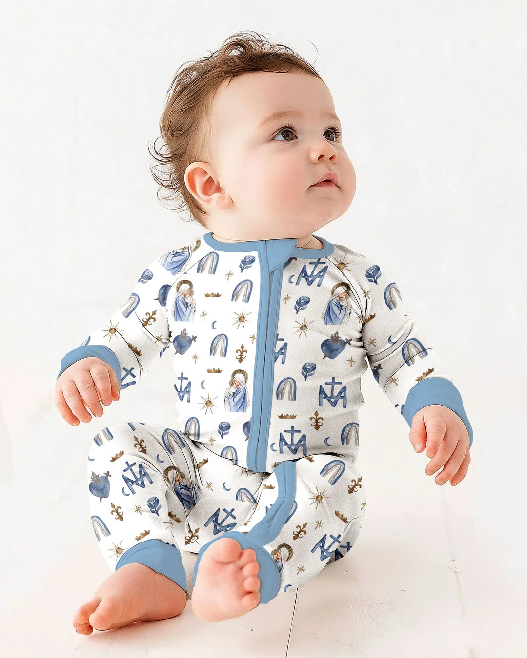 Gerippte Babykleidung mit individuellem Foto - Weich &amp; Skizzenhaft