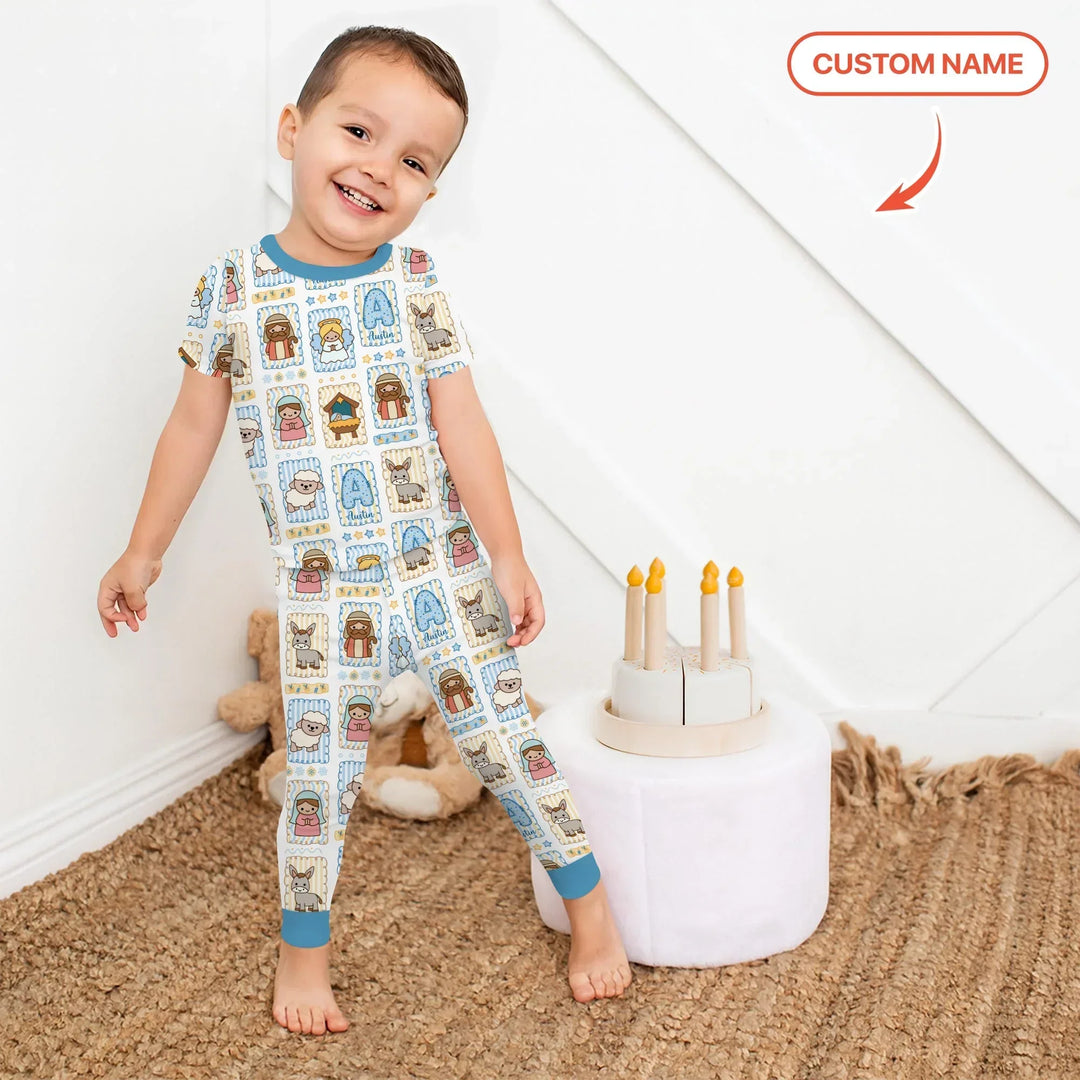 Zweiteiliges, kurzärmliges Pyjama-Set mit Marienkäfern