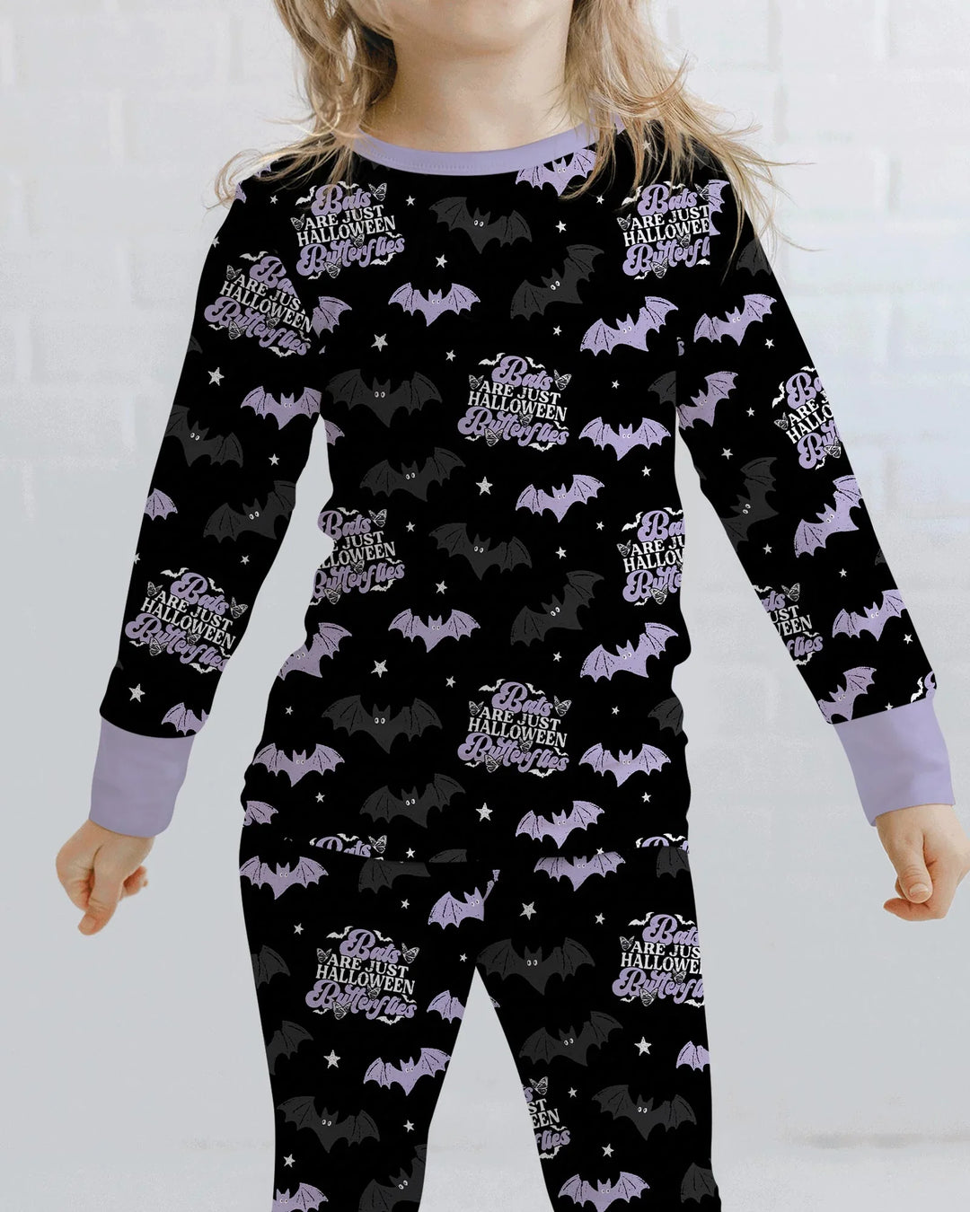 Halloween Butterflies Bamboo Two Piece Long Sleeve Pajama Set