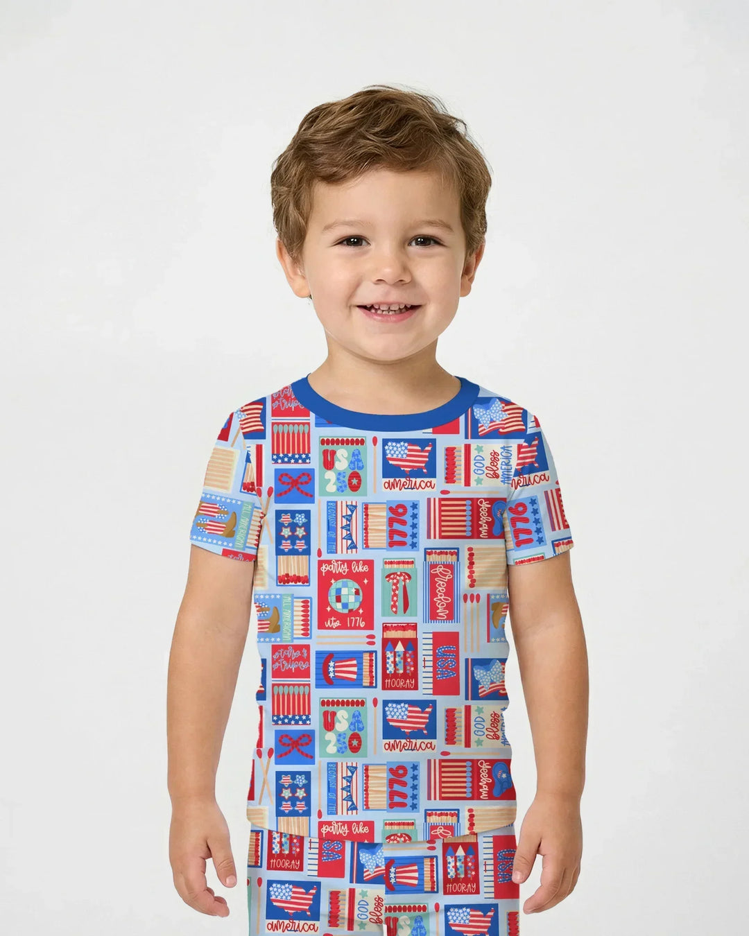 Zweiteiliges, kurzärmliges Pyjama-Set mit Marienkäfern