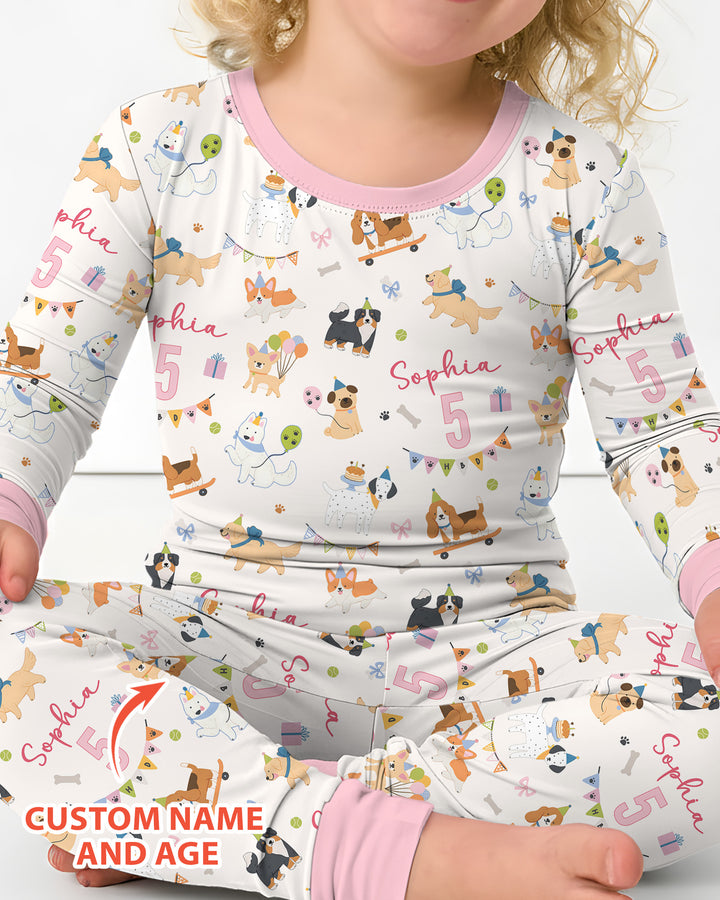Zweiteiliges Langarm-Pyjama-Set mit Sommerfrüchten