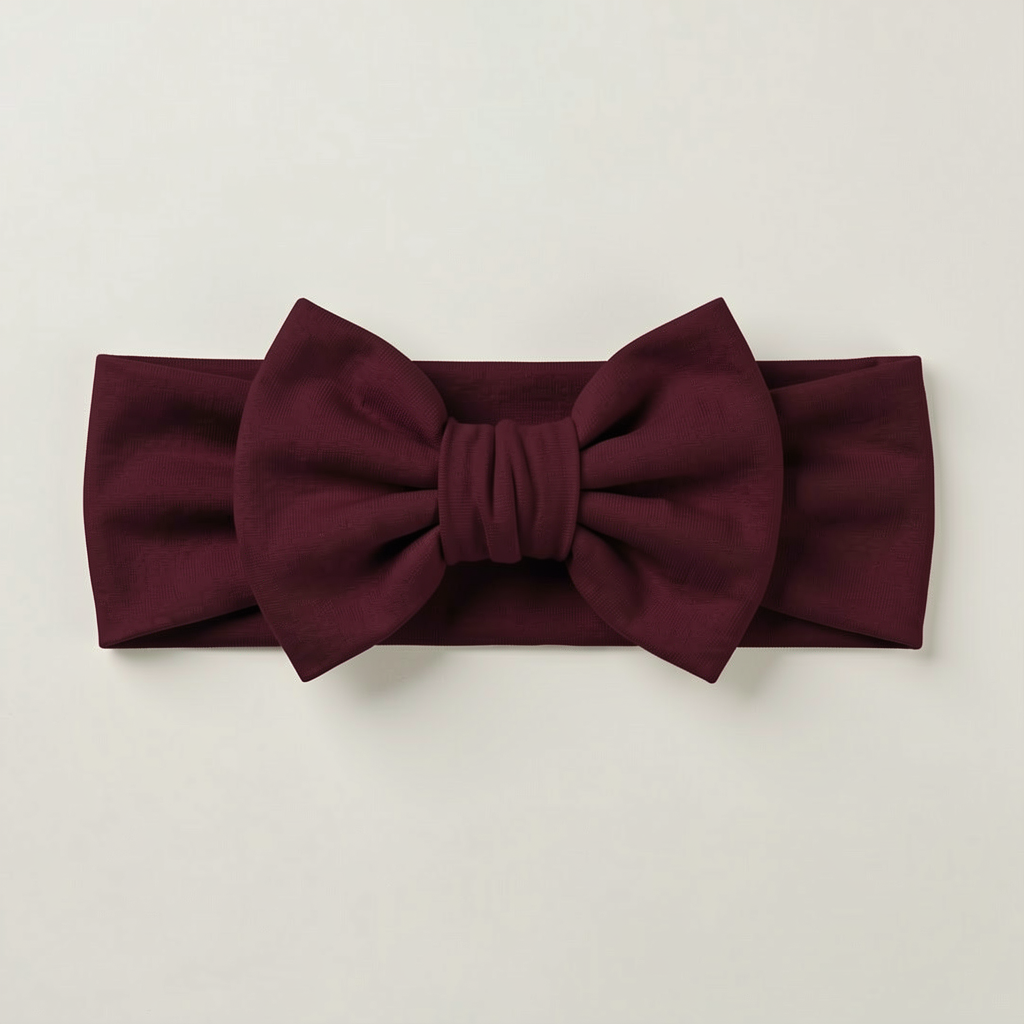 Solid Color Bamboo Luxe Bow Headband