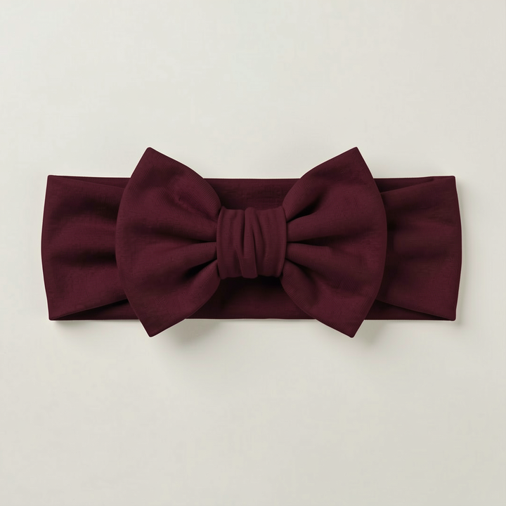Solid Color Bamboo Luxe Bow Headband