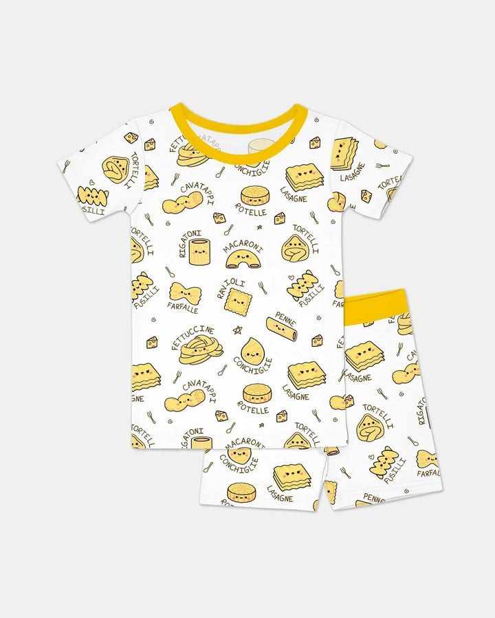 Template Zweiteiliges Pyjama-Set mit kurzen Ärmeln und Shorts