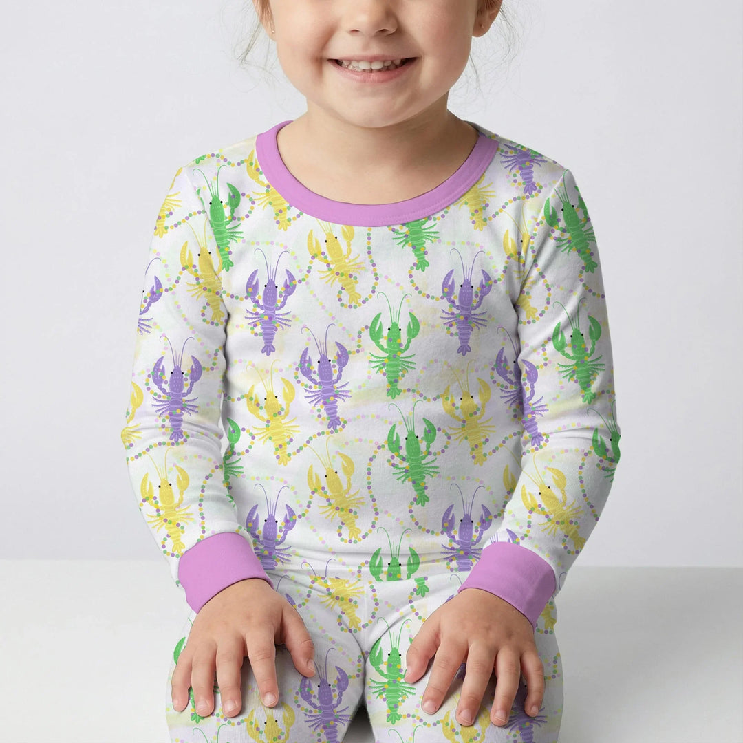 Zweiteiliges Langarm-Pyjama-Set mit Sommerfrüchten