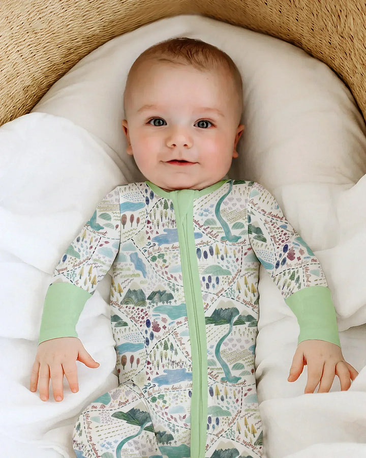 Whimsical Psalms 23 Map Bamboo Convertible Zippy