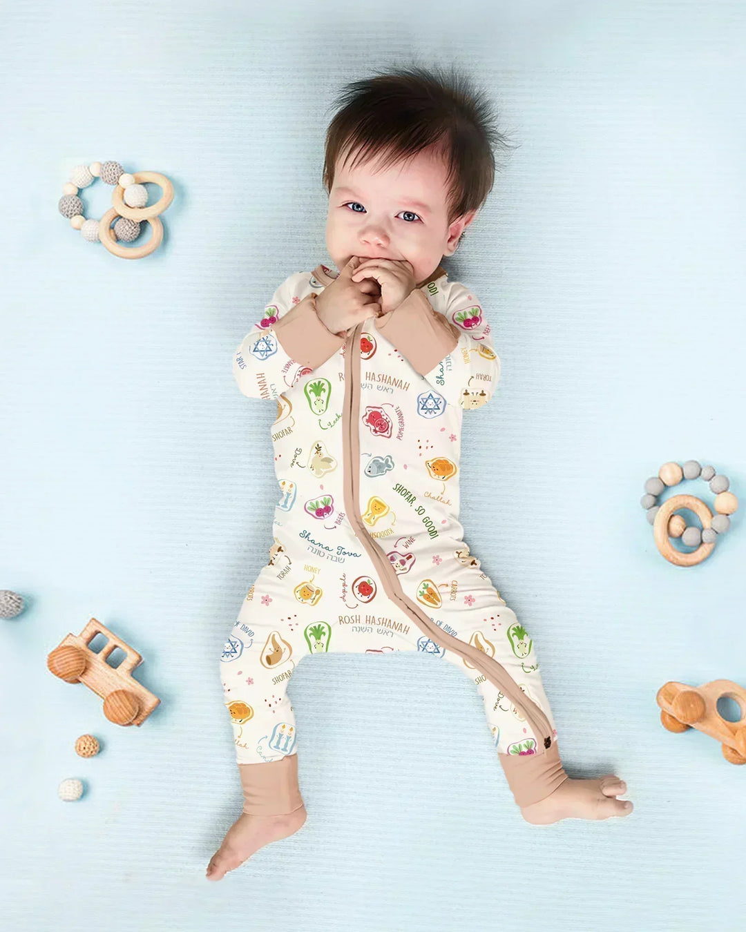 Gerippte Babykleidung mit individuellem Foto - Weich &amp; Skizzenhaft