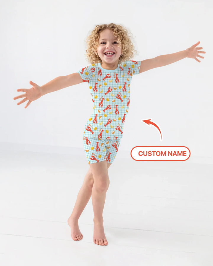 Zweiteiliges Pyjama-Set mit kurzen Ärmeln und Shorts im Sommer-Design