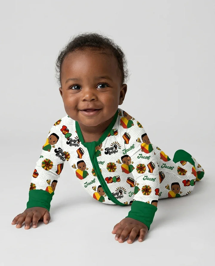 Gerippte Babykleidung mit individuellem Foto - Weich &amp; Skizzenhaft