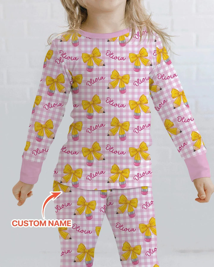 Zweiteiliges Langarm-Pyjama-Set mit Sommerfrüchten