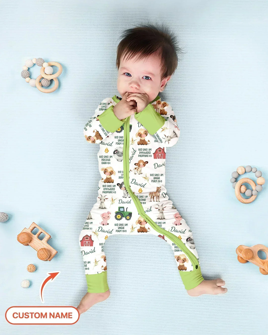 Gerippte Babykleidung mit individuellem Foto - Weich &amp; Skizzenhaft