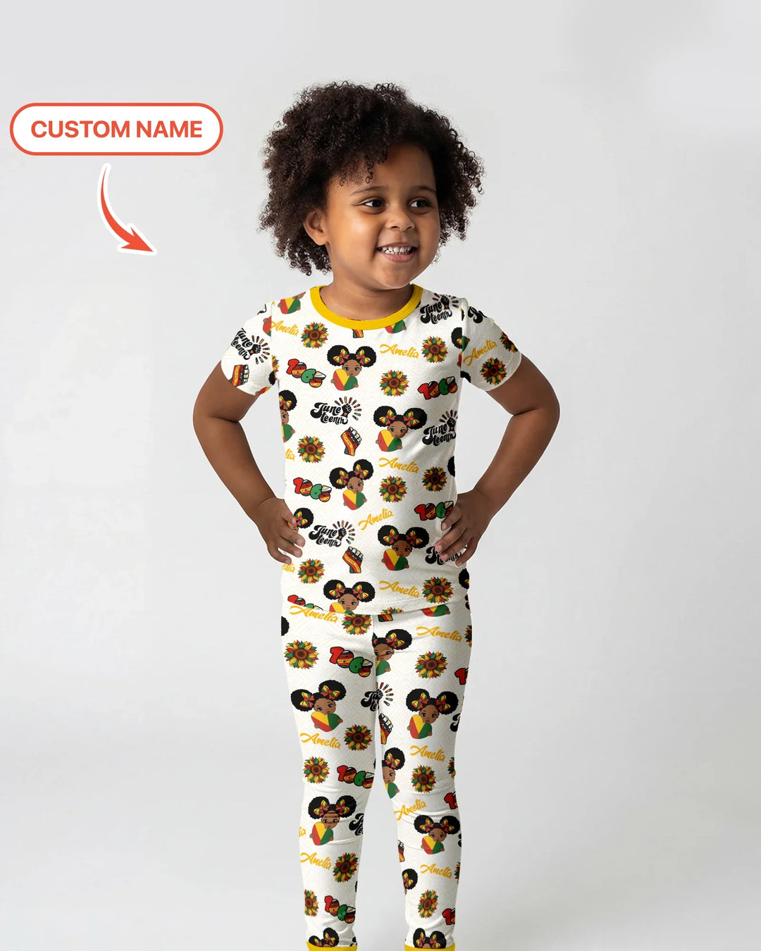 Zweiteiliges, kurzärmliges Pyjama-Set mit Marienkäfern