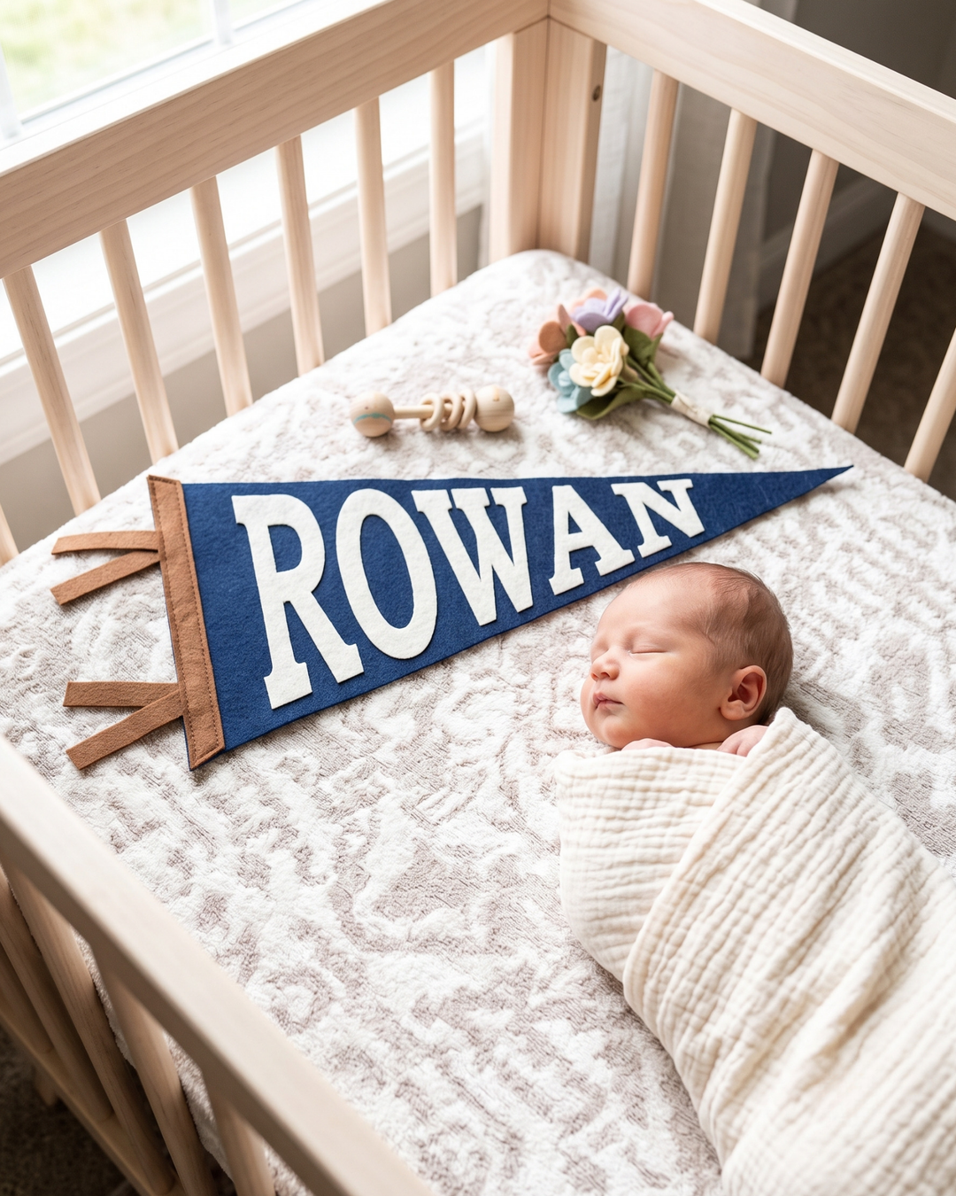 Baby Name Custom Pennant