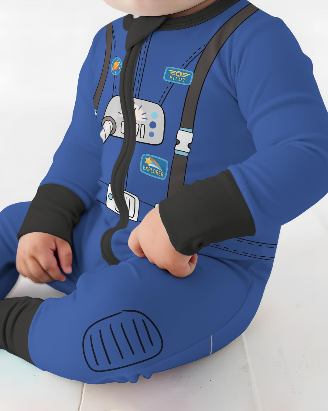 Gerippte Babykleidung mit individuellem Foto - Weich &amp; Skizzenhaft