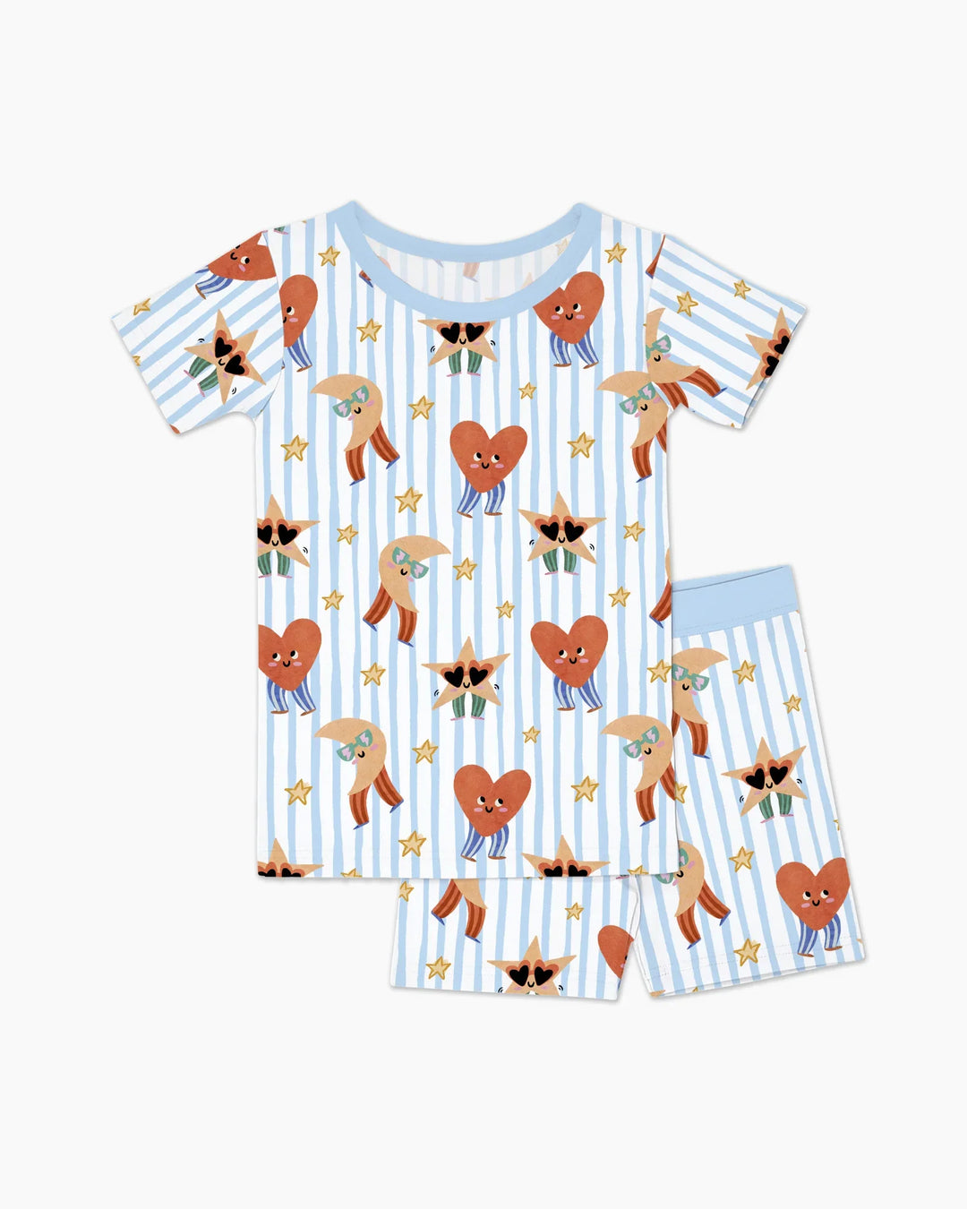 Dance More Dances Bamboo Two Piece Short Sleeve Shorts Pajama Set