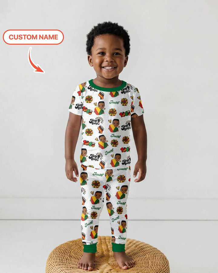 Zweiteiliges, kurzärmliges Pyjama-Set mit Marienkäfern