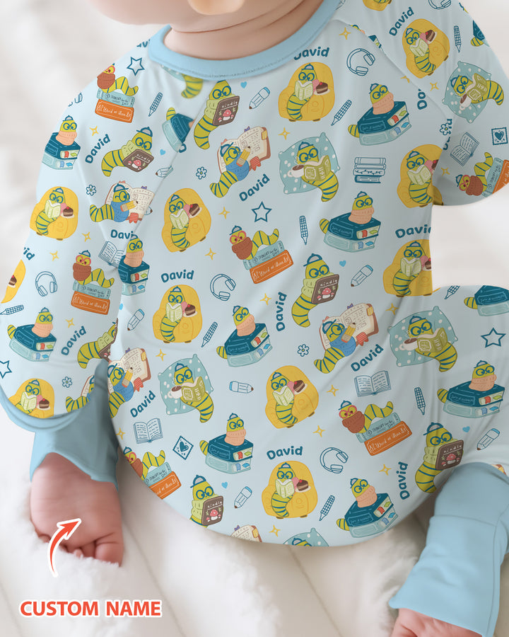 Little Book Worm Family Matching Bamboo Convertible Zippy
