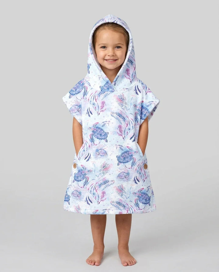 Little Turtles Familie passende Bambus-Bade-Ponchos
