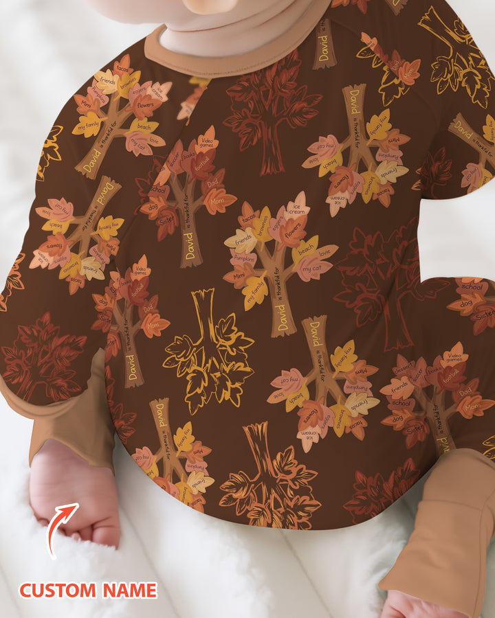 Custom Thanksgiving Tree Bamboo Convertible Zippy