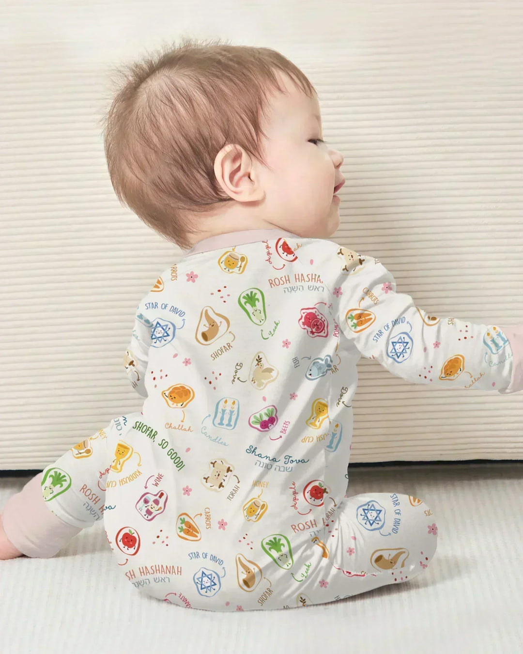 Gerippte Babykleidung mit individuellem Foto - Weich &amp; Skizzenhaft