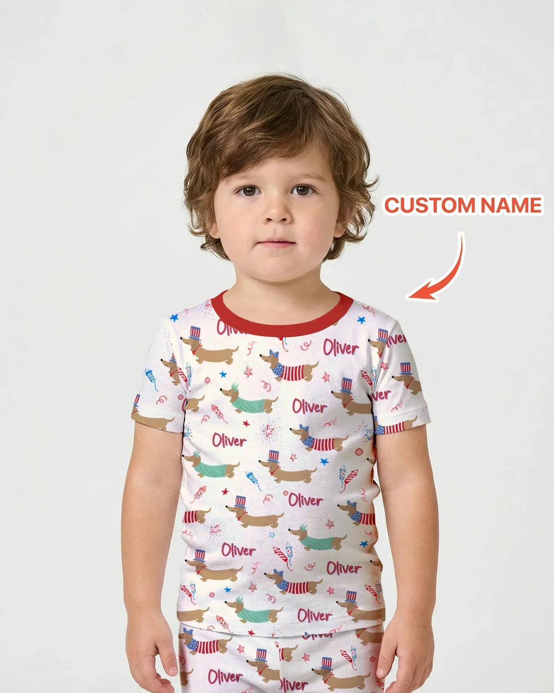 Zweiteiliges, kurzärmliges Pyjama-Set mit Marienkäfern