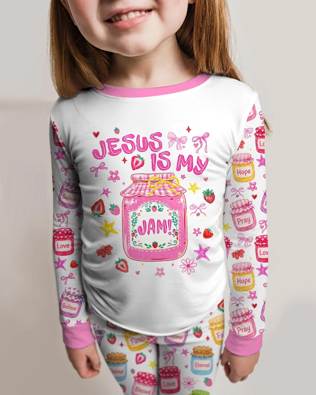 Zweiteiliges Langarm-Pyjama-Set mit Sommerfrüchten
