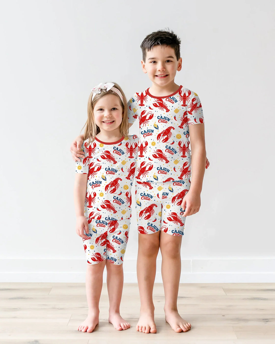 Cajun Cutie Bamboo Two Piece Short Sleeve Shorts Pajama Set