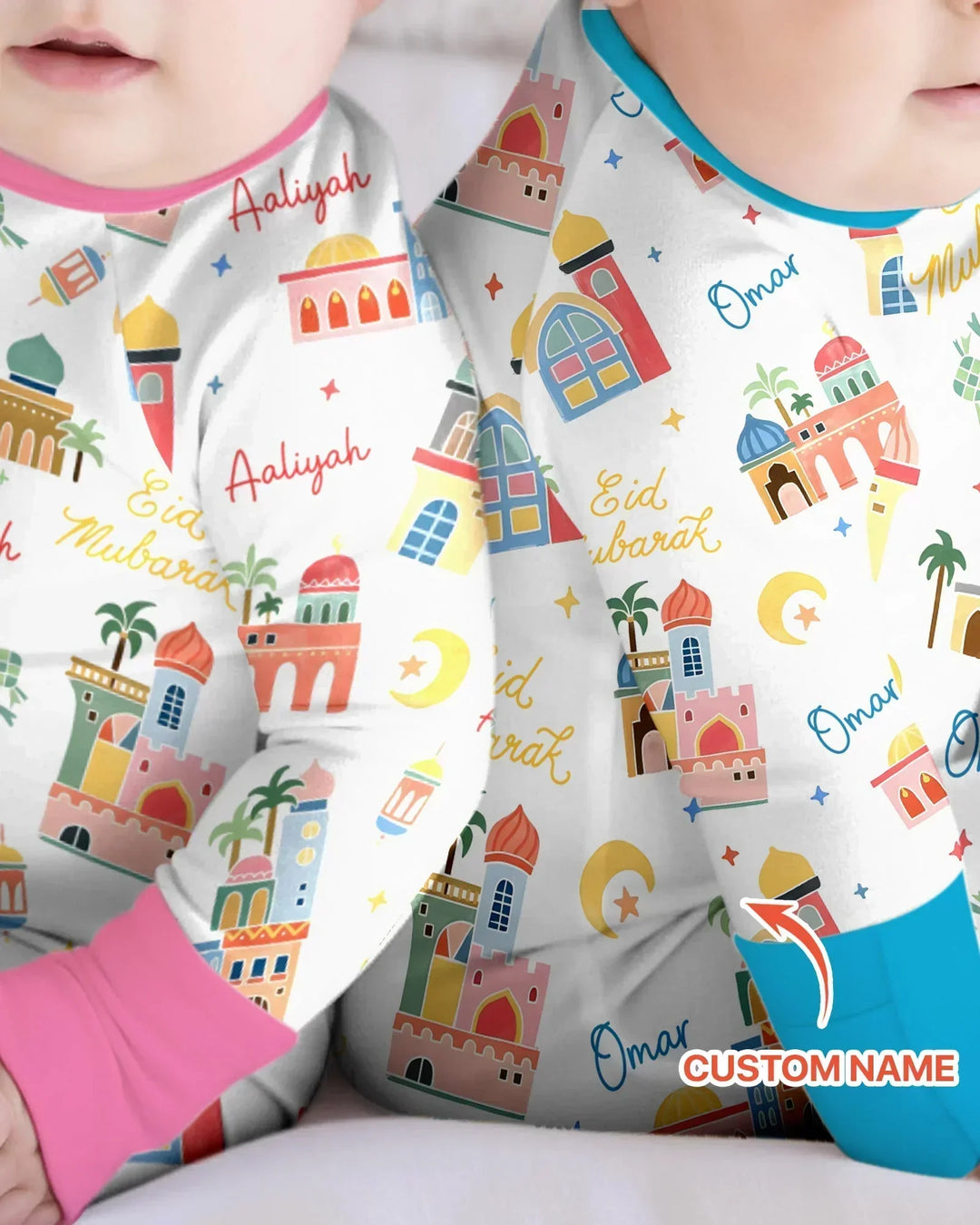 Eid Mubarak Custom Name Bamboo Convertible Zippy
