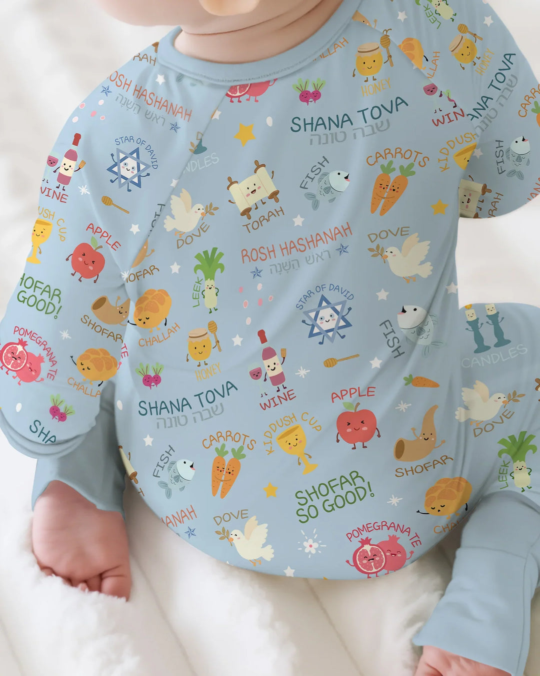 Gerippte Babykleidung mit individuellem Foto - Weich &amp; Skizzenhaft