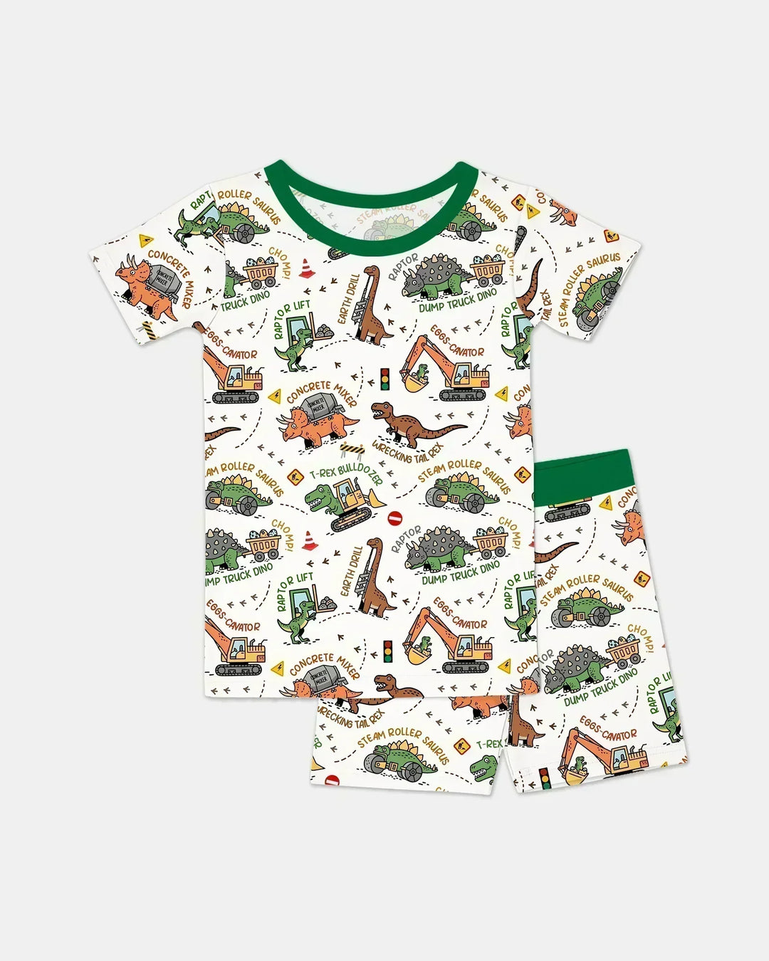Template Zweiteiliges Pyjama-Set mit kurzen Ärmeln und Shorts