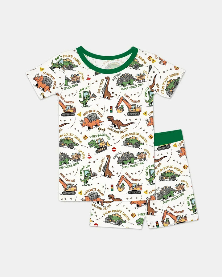 Template Zweiteiliges Pyjama-Set mit kurzen Ärmeln und Shorts
