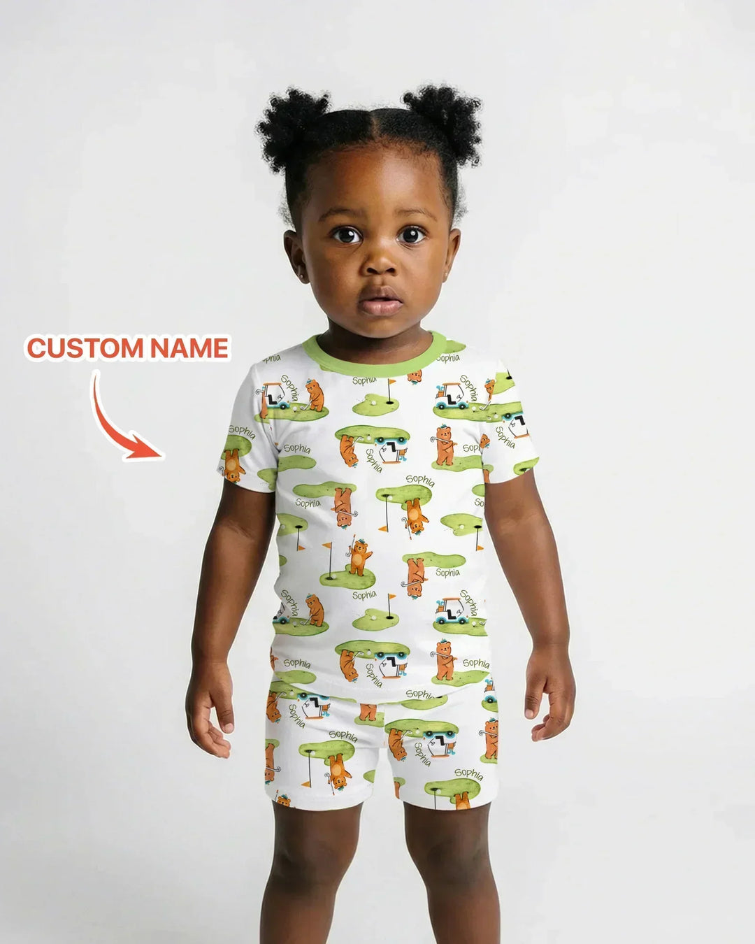 Zweiteiliges Pyjama-Set mit kurzen Ärmeln und Shorts im Sommer-Design