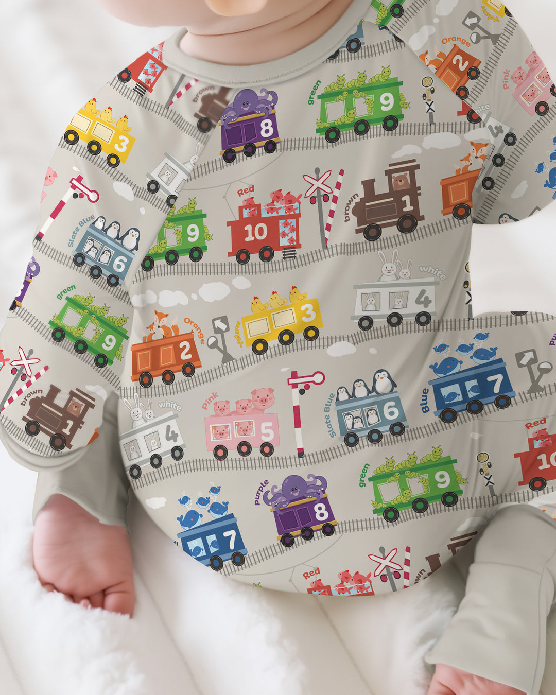 Gerippte Babykleidung mit individuellem Foto - Weich &amp; Skizzenhaft