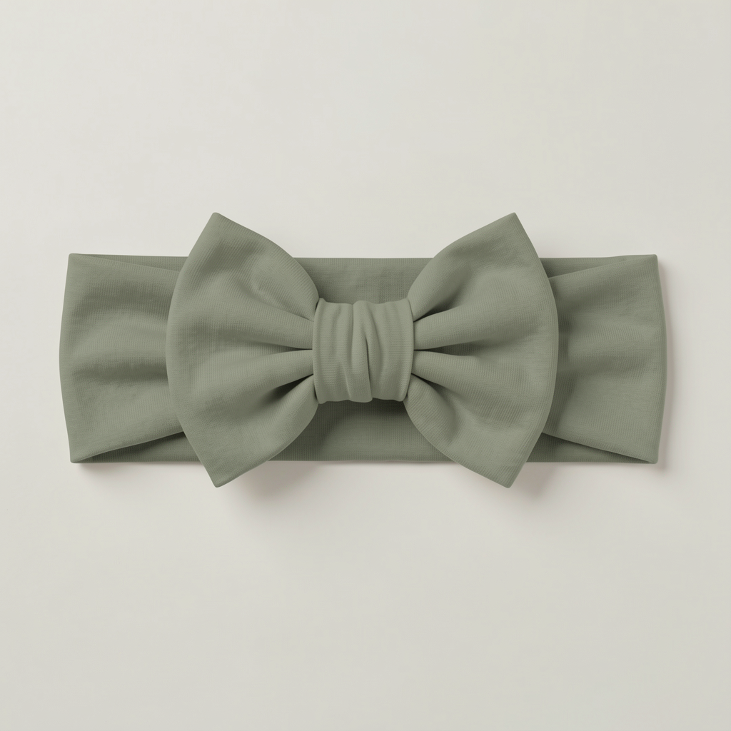 Solid Color Bamboo Luxe Bow Headband