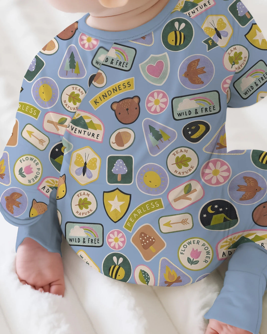 Gerippte Babykleidung mit individuellem Foto - Weich &amp; Skizzenhaft