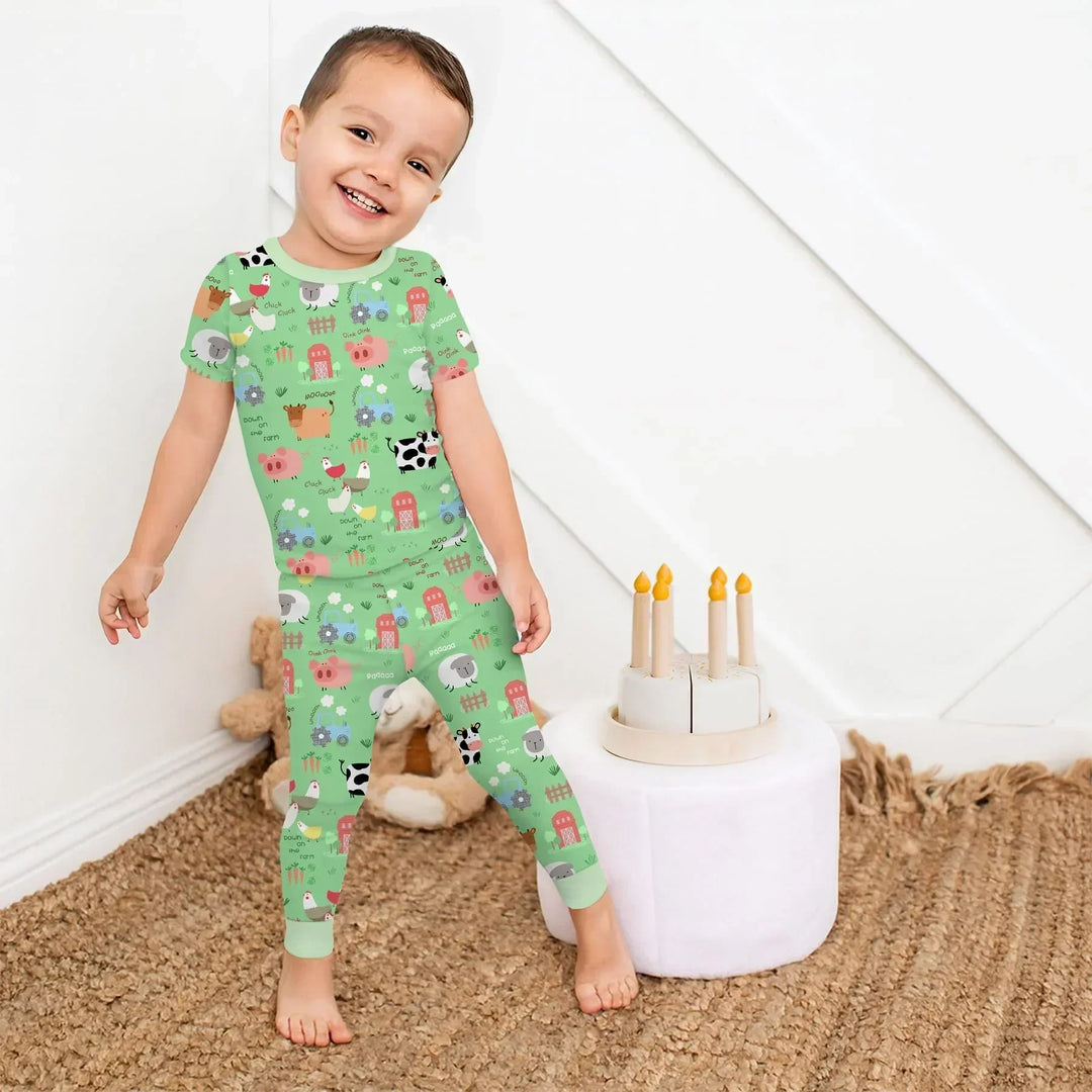 Zweiteiliges, kurzärmliges Pyjama-Set mit Marienkäfern