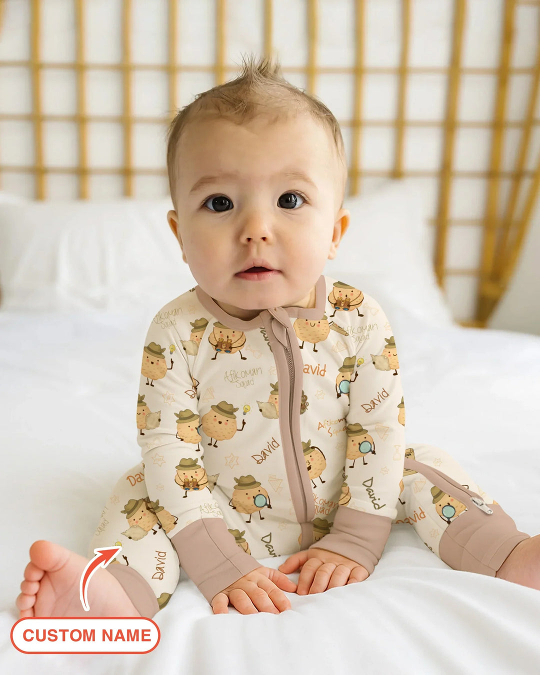 Gerippte Babykleidung mit individuellem Foto - Weich &amp; Skizzenhaft