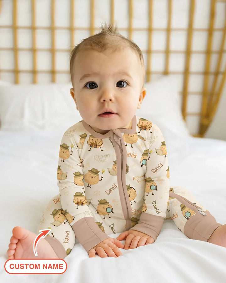 Gerippte Babykleidung mit individuellem Foto - Weich &amp; Skizzenhaft
