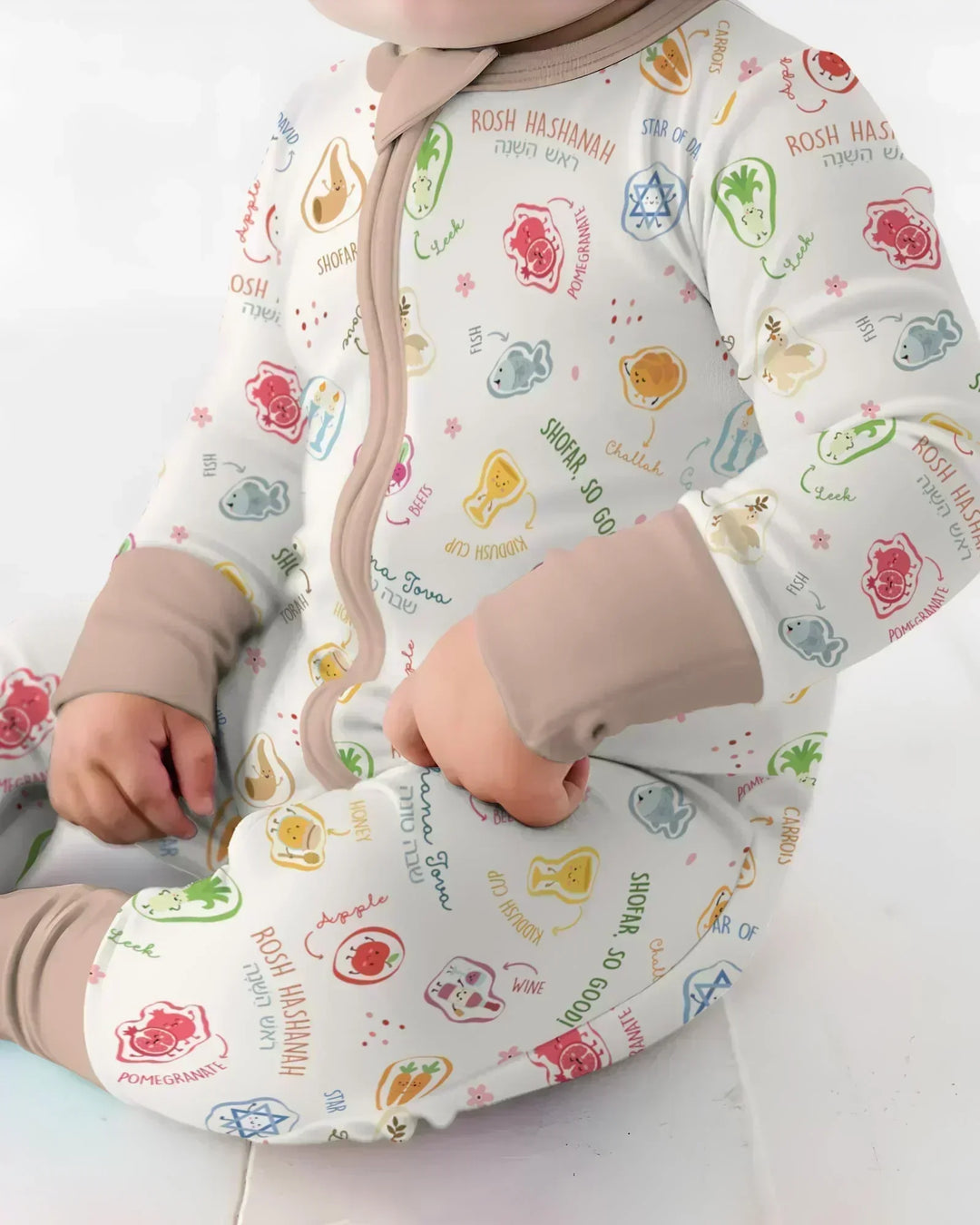 Gerippte Babykleidung mit individuellem Foto - Weich &amp; Skizzenhaft