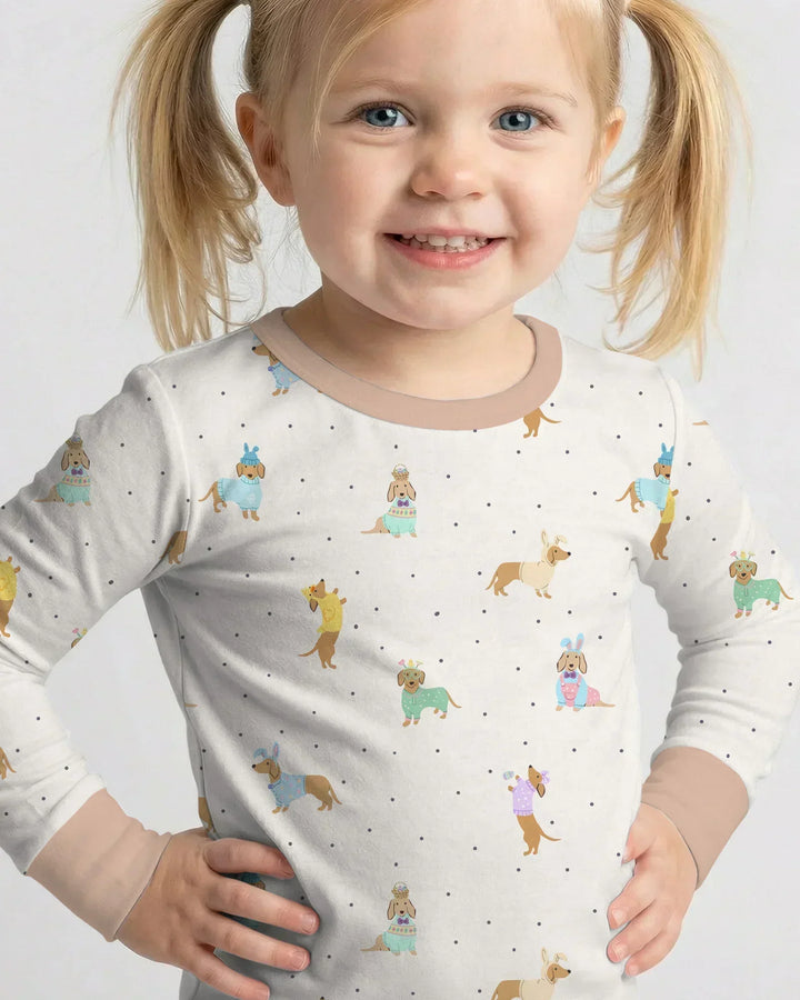 Zweiteiliges Langarm-Pyjama-Set mit Sommerfrüchten