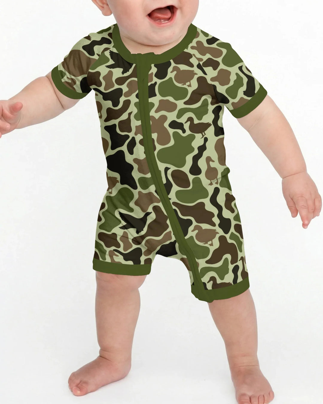 Mallard Duck Hunting Camouflage Bamboo Shorty Zippy