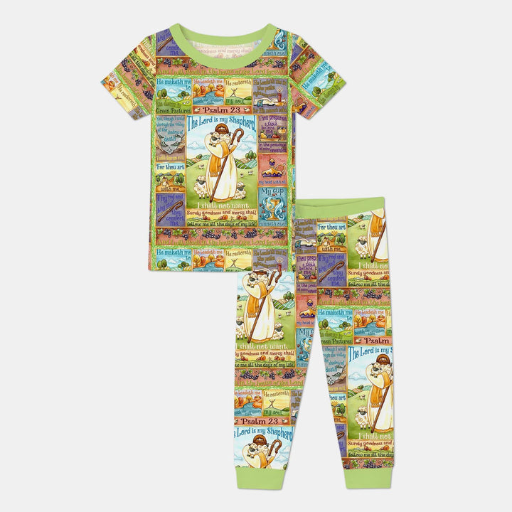 The Lord Is My Shepherd Bamboo Two Piece Short Sleeve Pajama Set