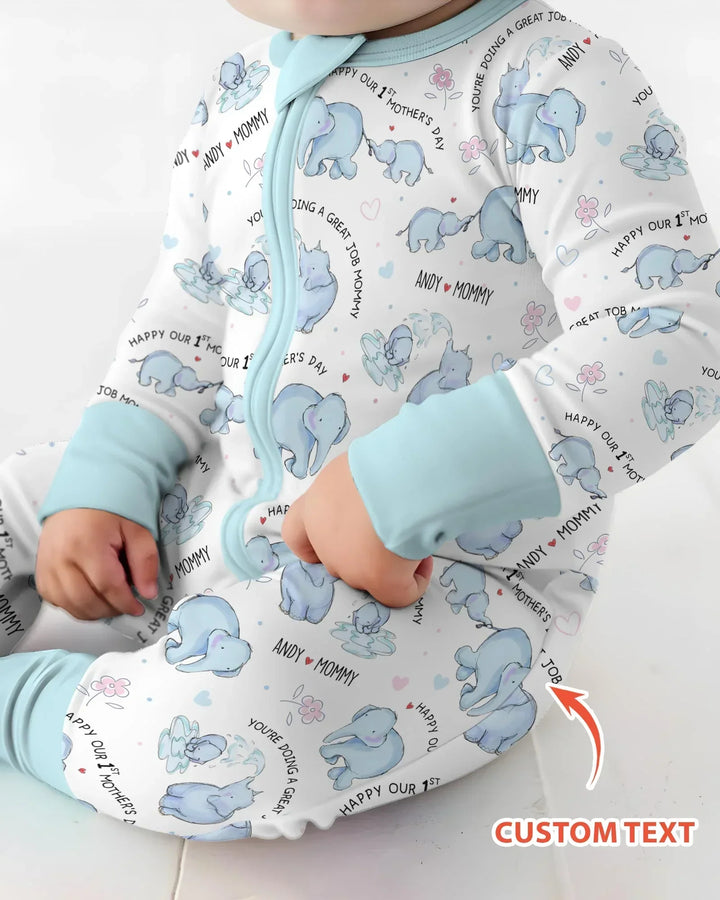 Gerippte Babykleidung mit individuellem Foto - Weich &amp; Skizzenhaft