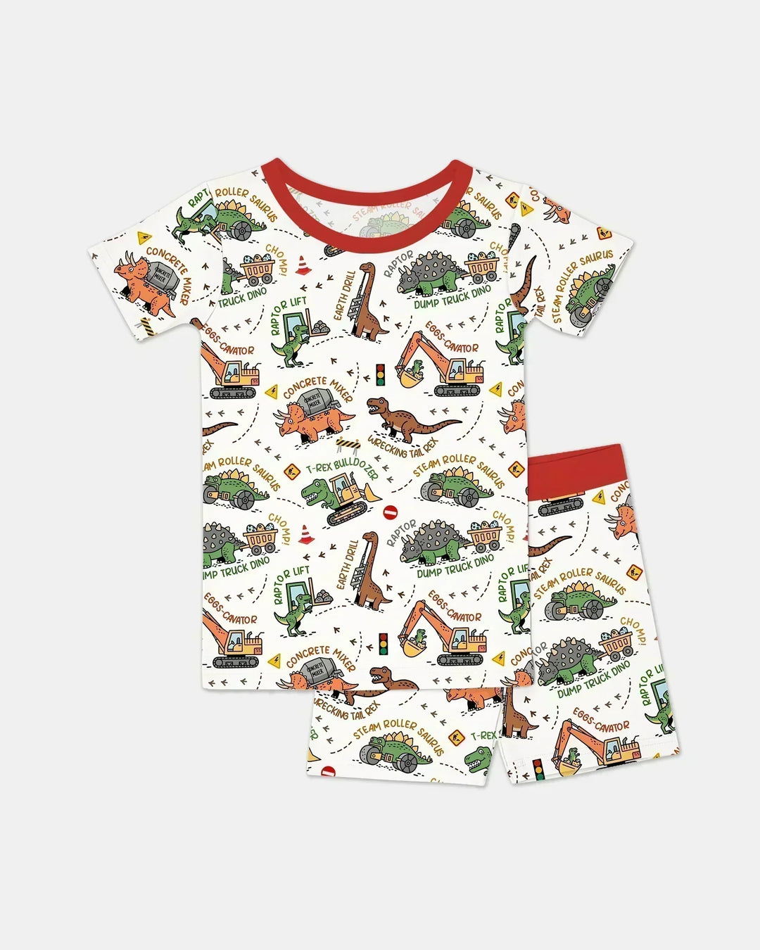 Template Zweiteiliges Pyjama-Set mit kurzen Ärmeln und Shorts